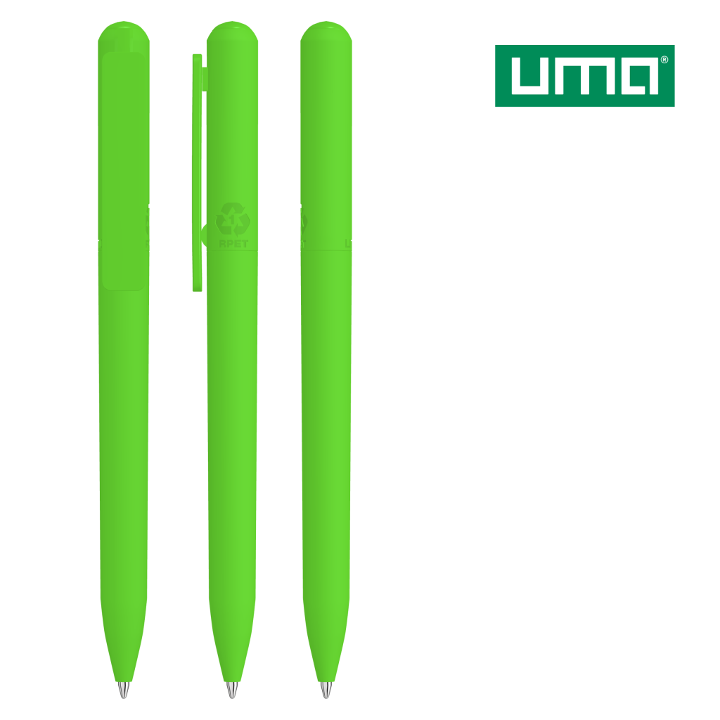 UMA RECYCLED PET PEN CHANGE GUM Drehkugelschreiber – Mittelgrün