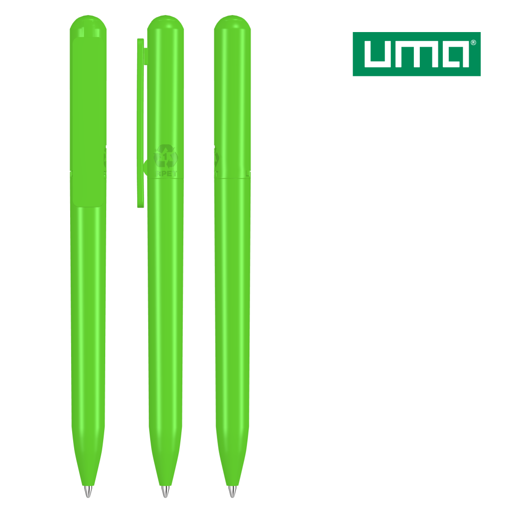 UMA RECYCLED PET PEN CHANGE Drehkugelschreiber – Mittelgrün