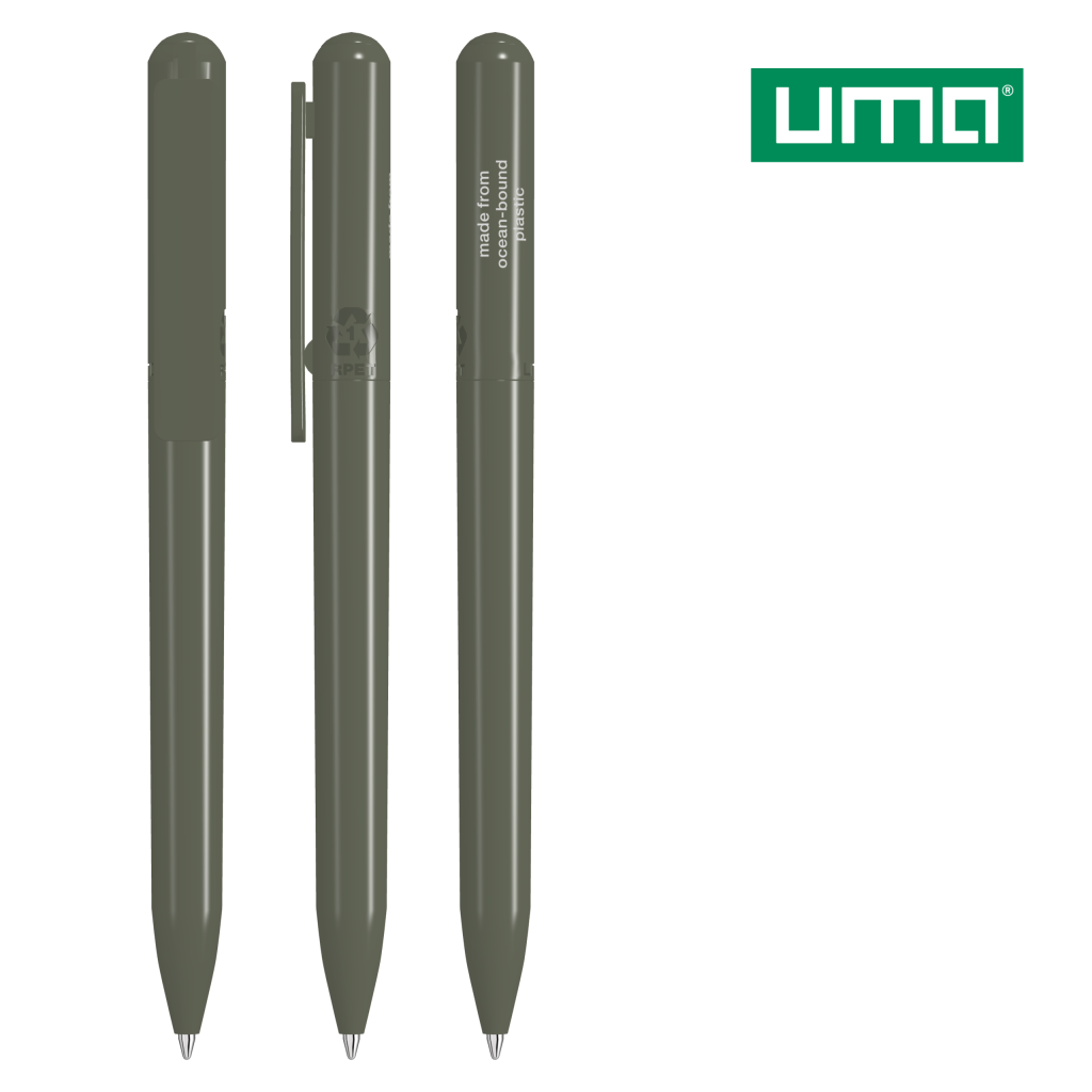 UMA RECYCLED PET PEN CHANGE ocean Drehkugelschreiber – Olive