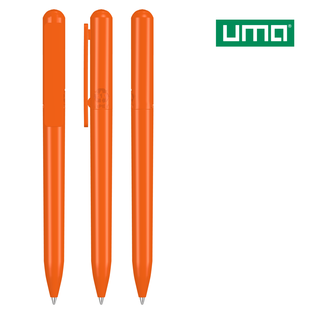 UMA RECYCLED PET PEN CHANGE Drehkugelschreiber – Orange