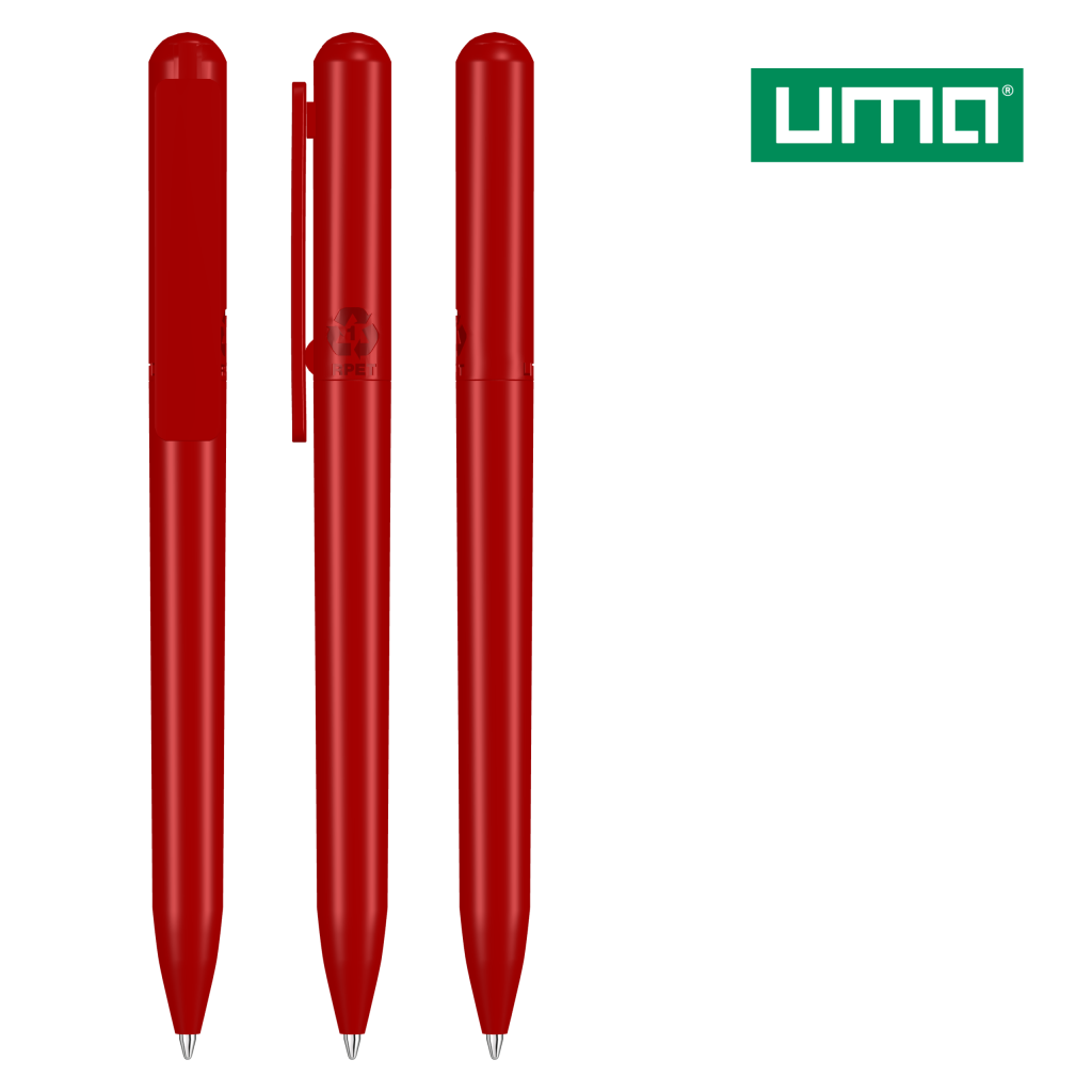UMA RECYCLED PET PEN CHANGE Drehkugelschreiber – Rot