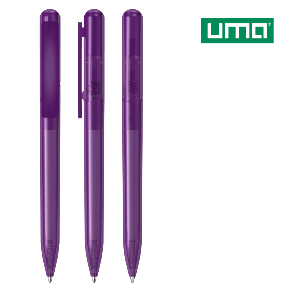 UMA RECYCLED PET PEN CHANGE transparent Drehkugelschreiber – Violett