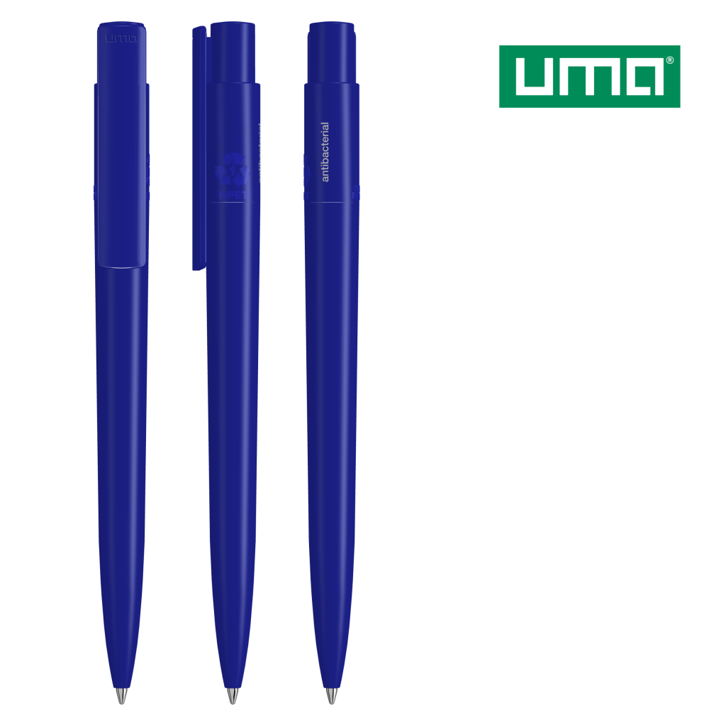 UMA RECYCLED PET PEN PRO antibacterial Druckkugelschreiber – Dunkelblau
