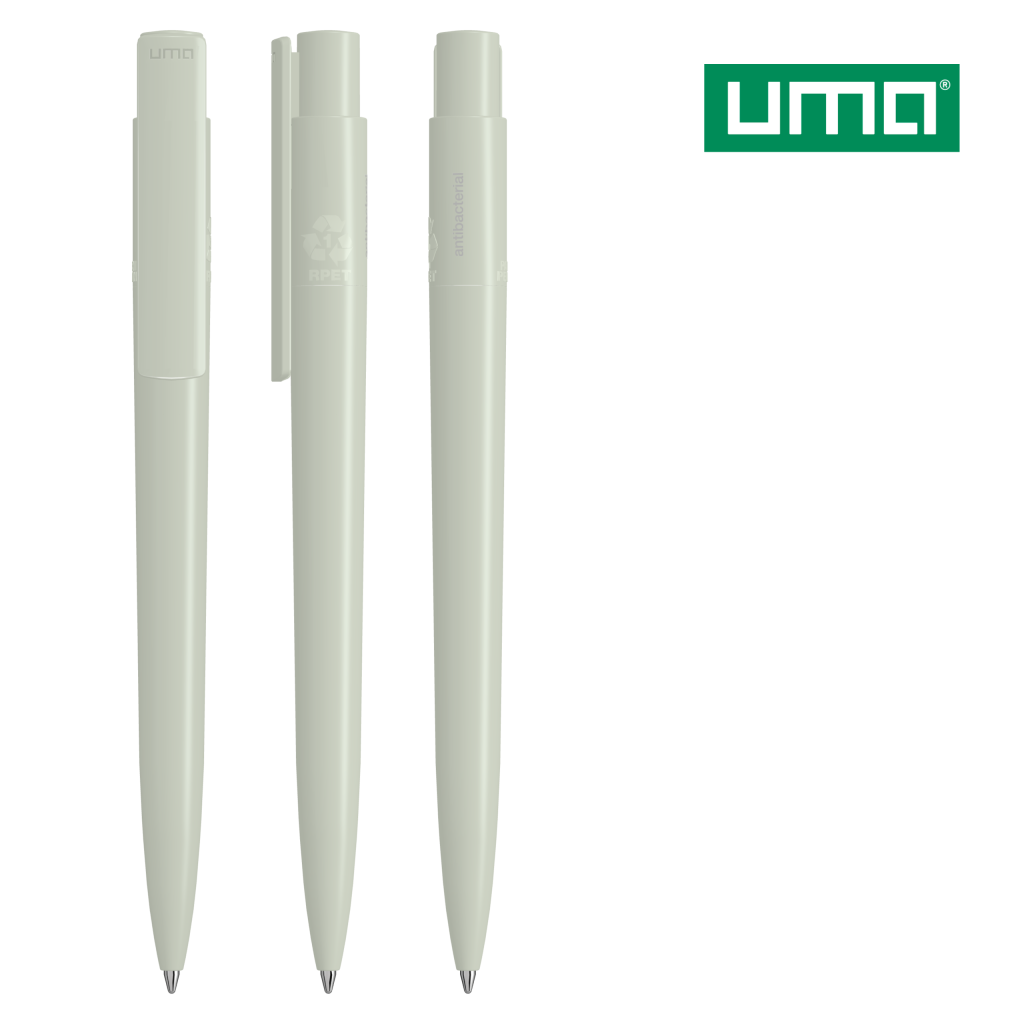 UMA RECYCLED PET PEN PRO antibacterial Druckkugelschreiber – Grau