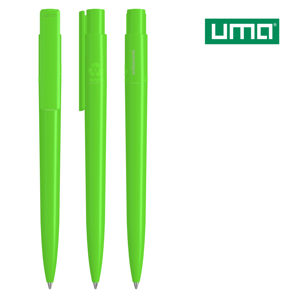 UMA RECYCLED PET PEN PRO antibacterial Druckkugelschreiber – Mittelgrün