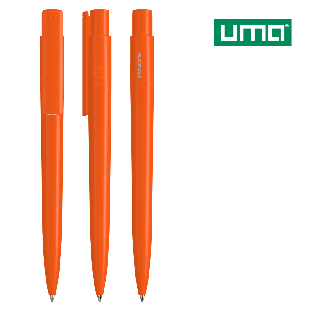 UMA RECYCLED PET PEN PRO antibacterial Druckkugelschreiber – Orange