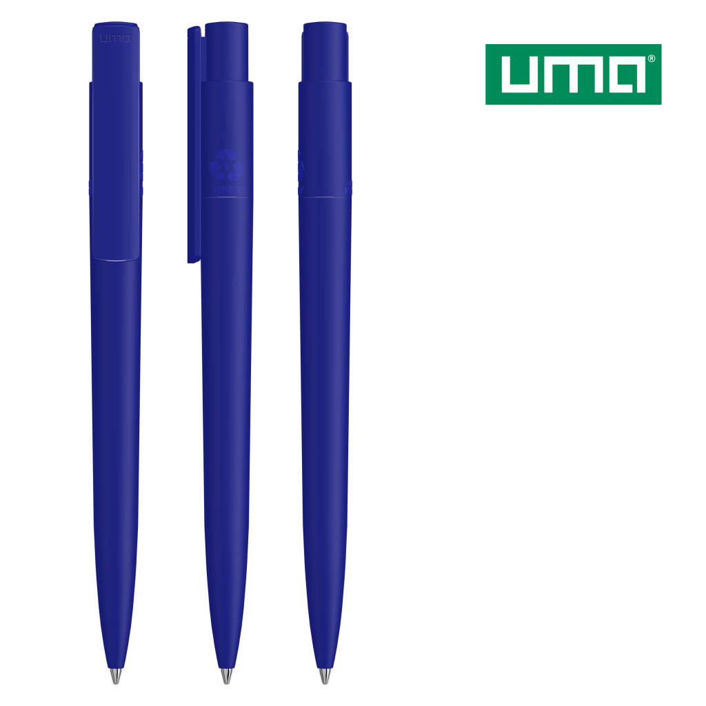 UMA RECYCLED PET PEN PRO F Druckkugelschreiber – Dunkelblau