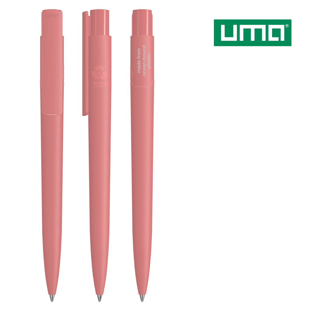 UMA RECYCLED PET PEN PRO F ocean Druckkugelschreiber – Dunkelrosa