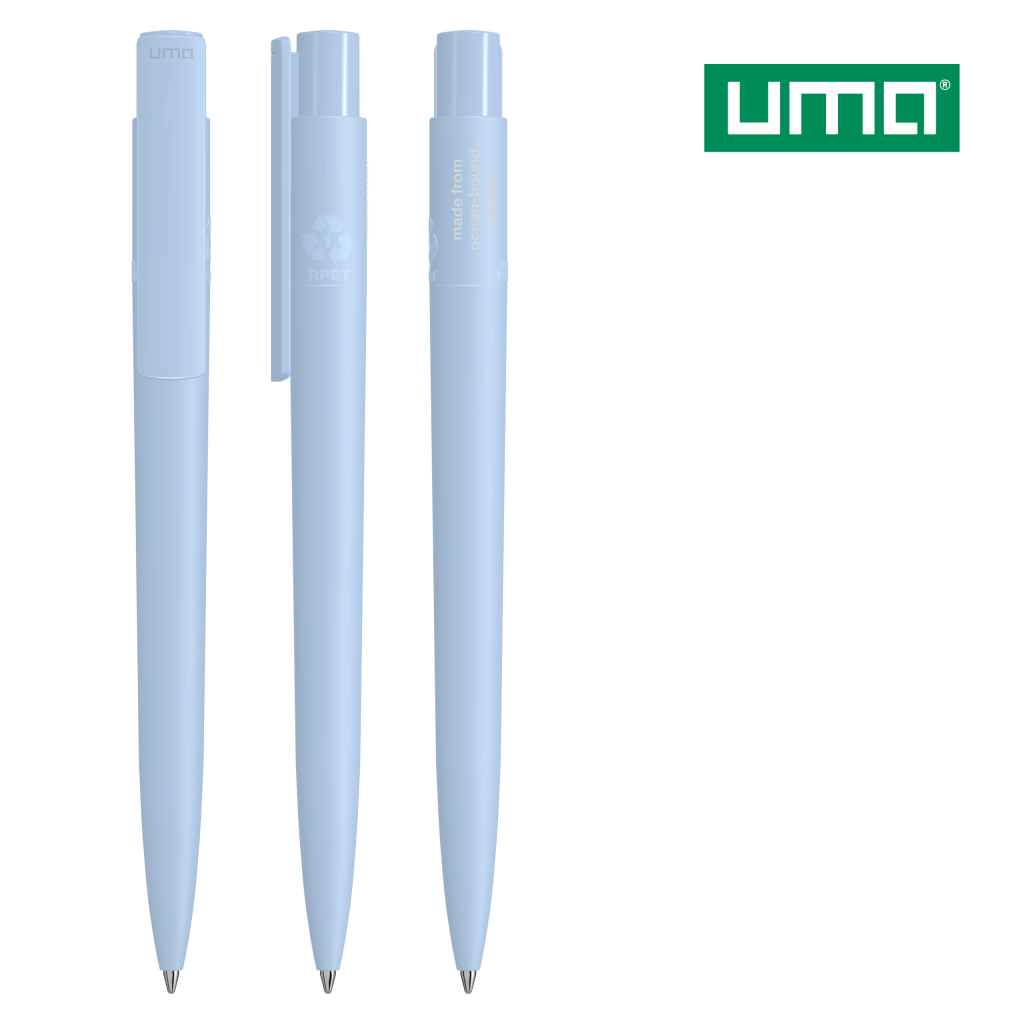 UMA RECYCLED PET PEN PRO F ocean Druckkugelschreiber – Hellblau