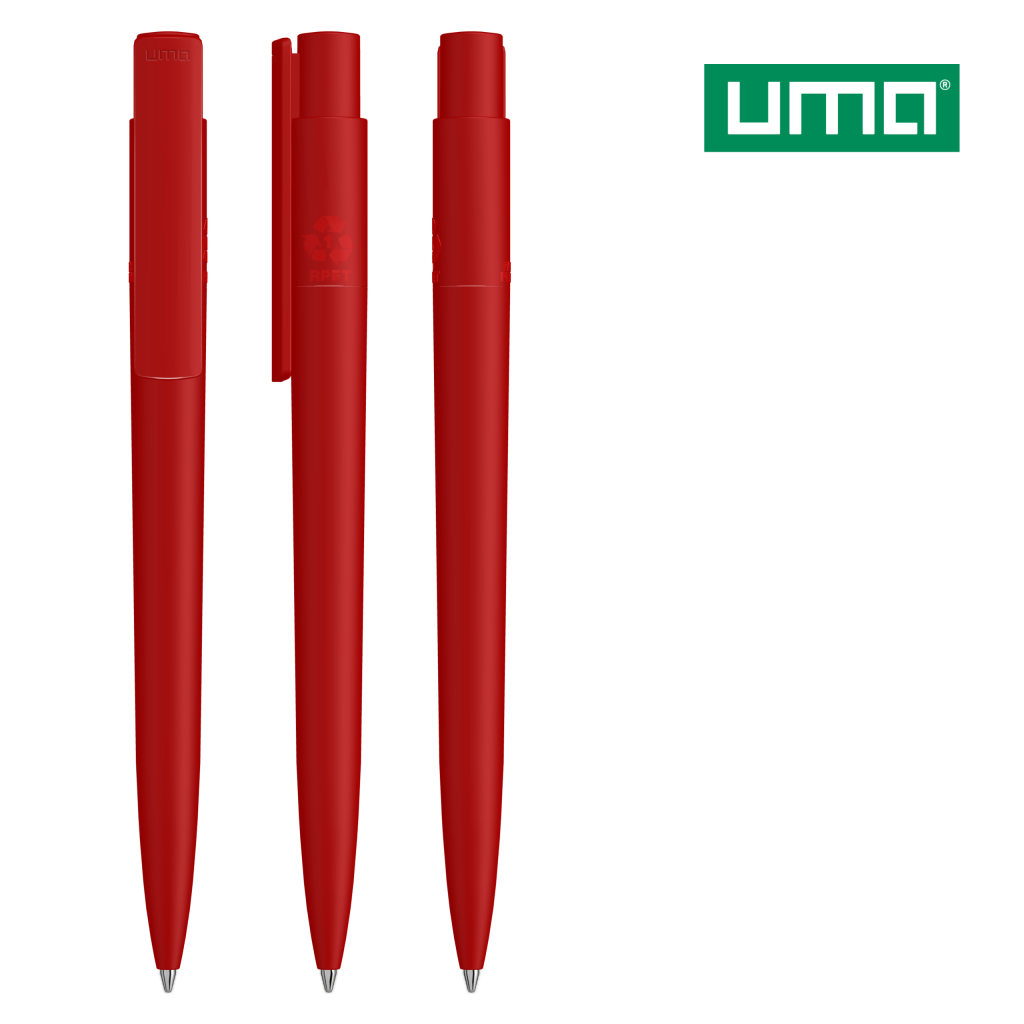 UMA RECYCLED PET PEN PRO F Druckkugelschreiber – Rot