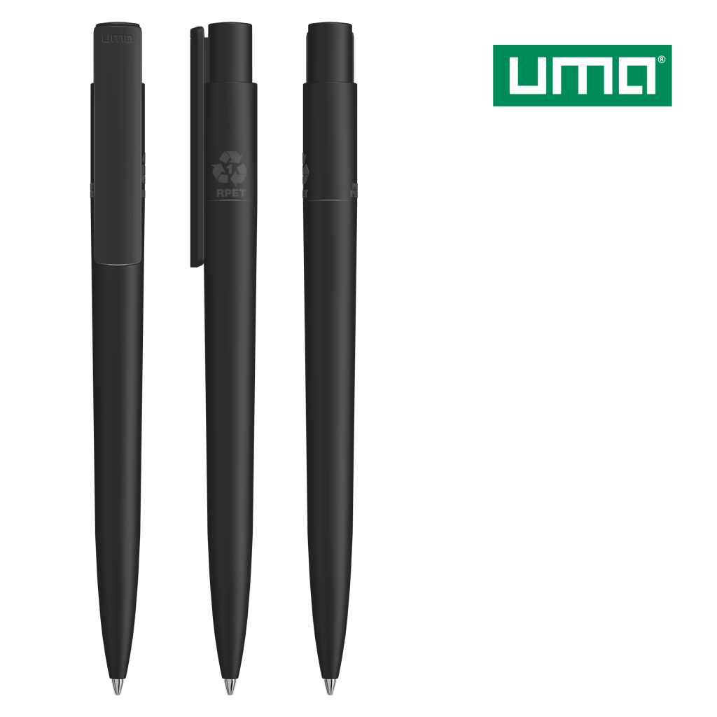 UMA RECYCLED PET PEN PRO F Druckkugelschreiber – Schwarz