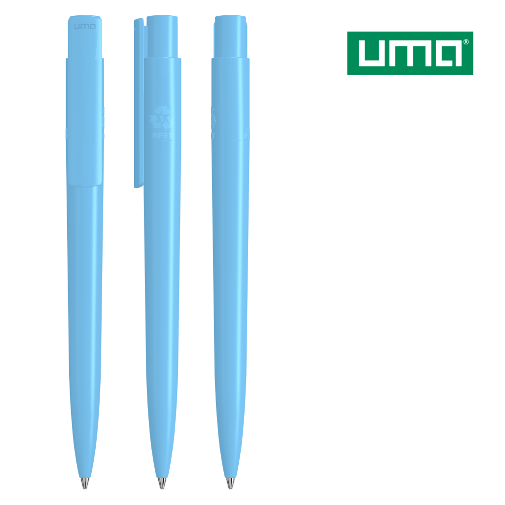 UMA RECYCLED PET PEN PRO Druckkugelschreiber – Hellblau