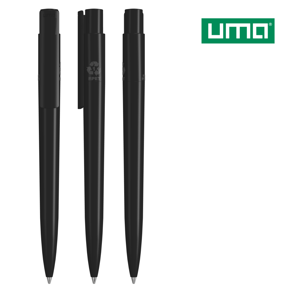 UMA RECYCLED PET PEN PRO Druckkugelschreiber – Schwarz