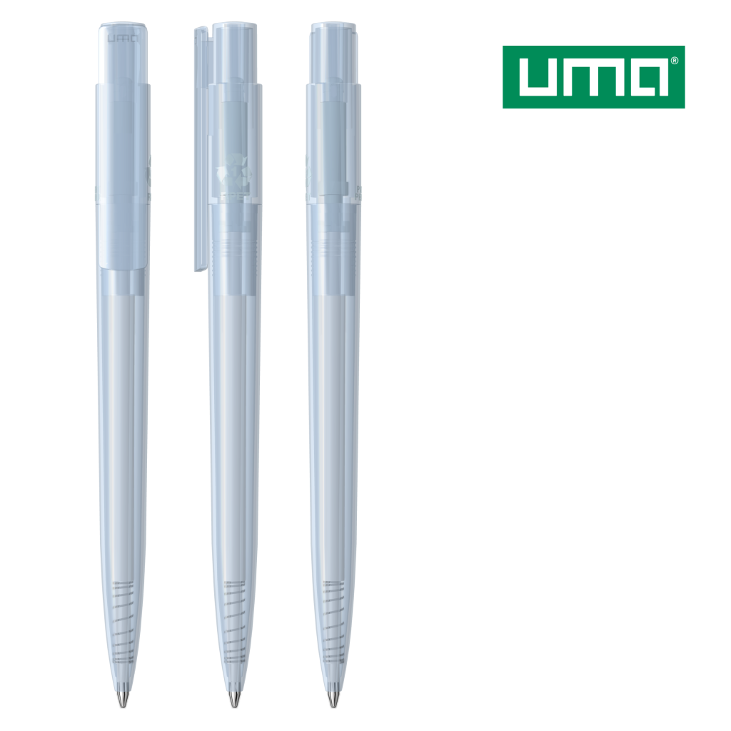 UMA RECYCLED PET PEN PRO transparent Druckkugelschreiber – Klar