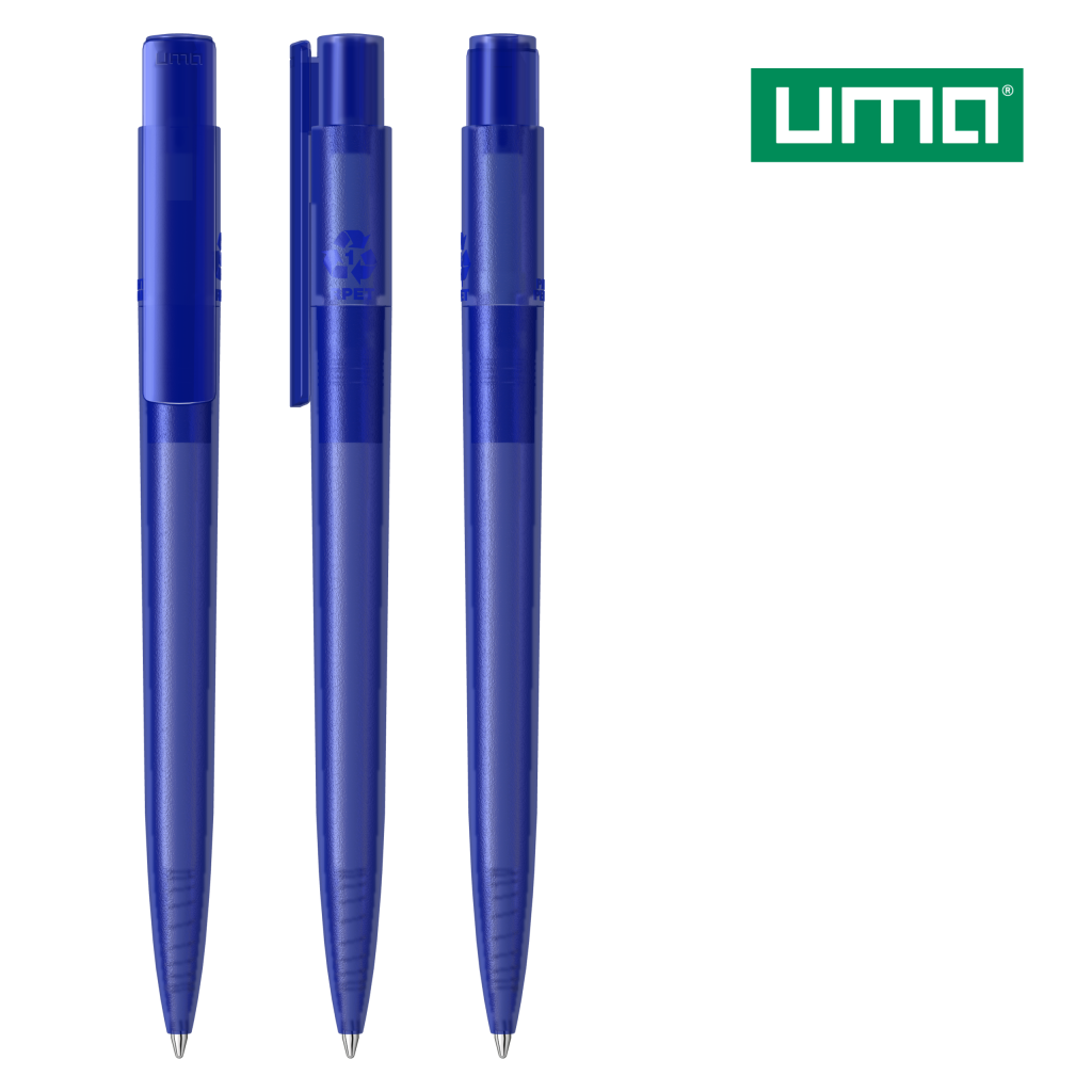 UMA RECYCLED PET PEN PRO frozen Druckkugelschreiber – Blau