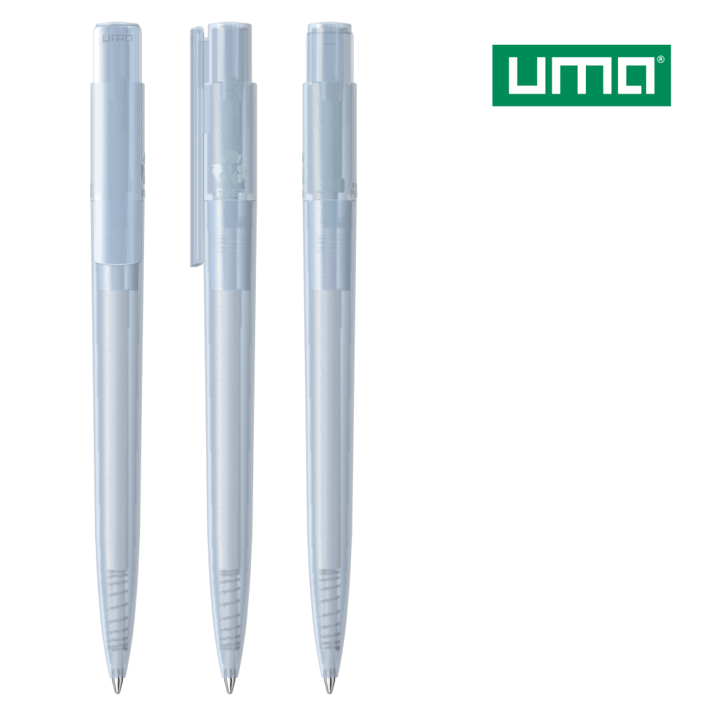 UMA RECYCLED PET PEN PRO frozen Druckkugelschreiber – Klar