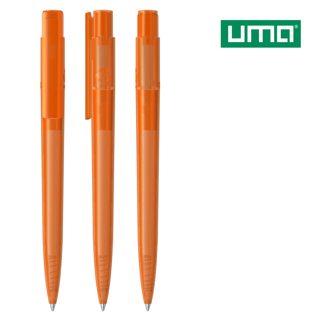 UMA RECYCLED PET PEN PRO frozen Druckkugelschreiber – Orange