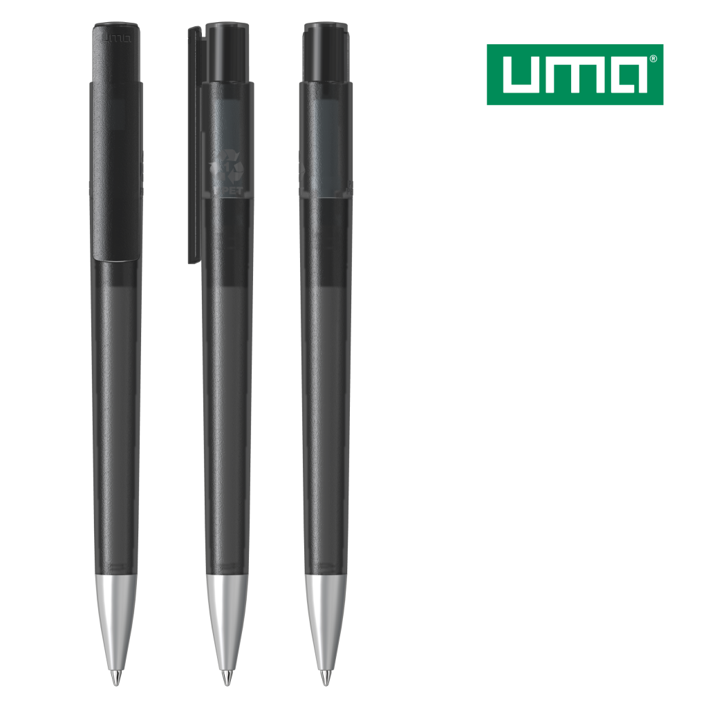UMA RECYCLED PET PEN PRO frozen SI Druckkugelschreiber – Anthrazit