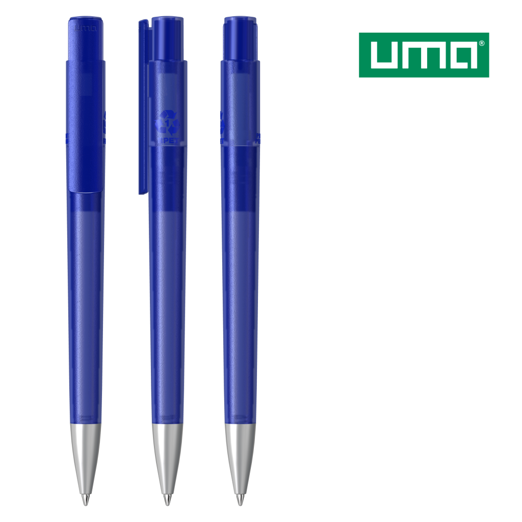 UMA RECYCLED PET PEN PRO frozen SI Druckkugelschreiber – Blau