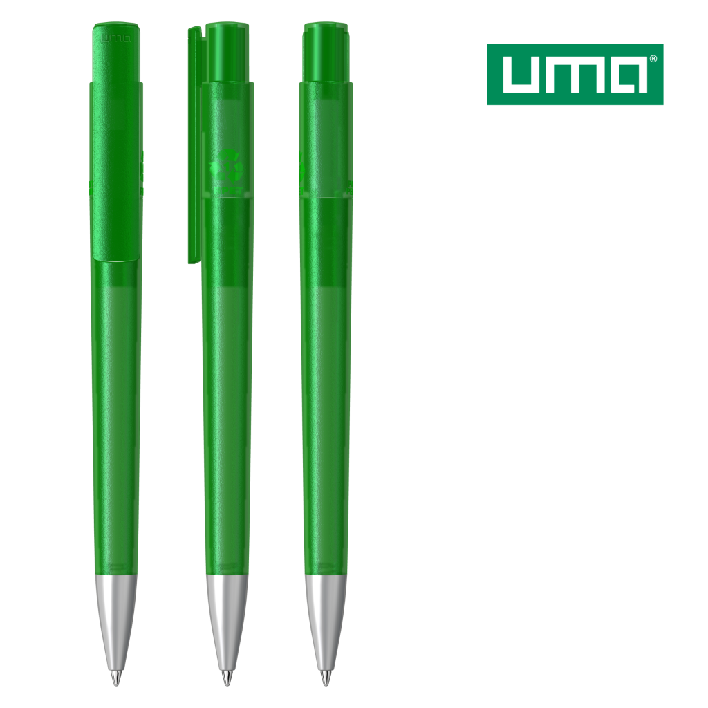 UMA RECYCLED PET PEN PRO frozen SI Druckkugelschreiber – Grün