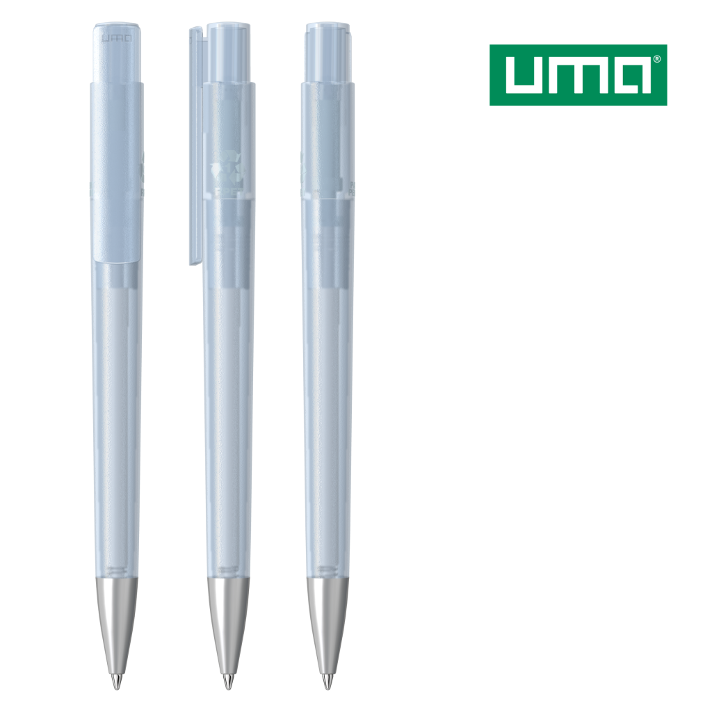 UMA RECYCLED PET PEN PRO frozen SI Druckkugelschreiber – Klar