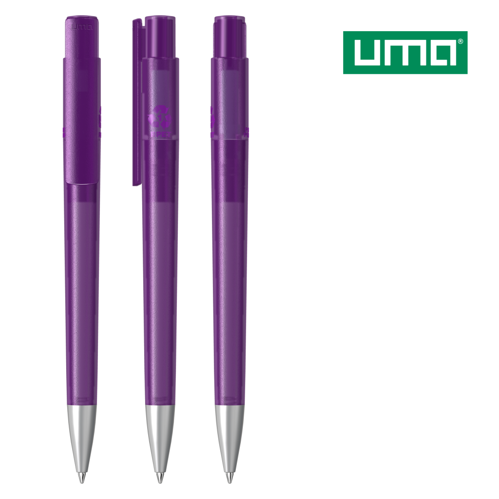UMA RECYCLED PET PEN PRO frozen SI Druckkugelschreiber – Violett