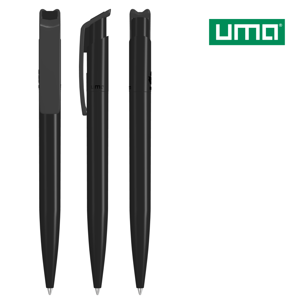 UMA RECYCLED PET PEN Druckkugelschreiber – Schwarz