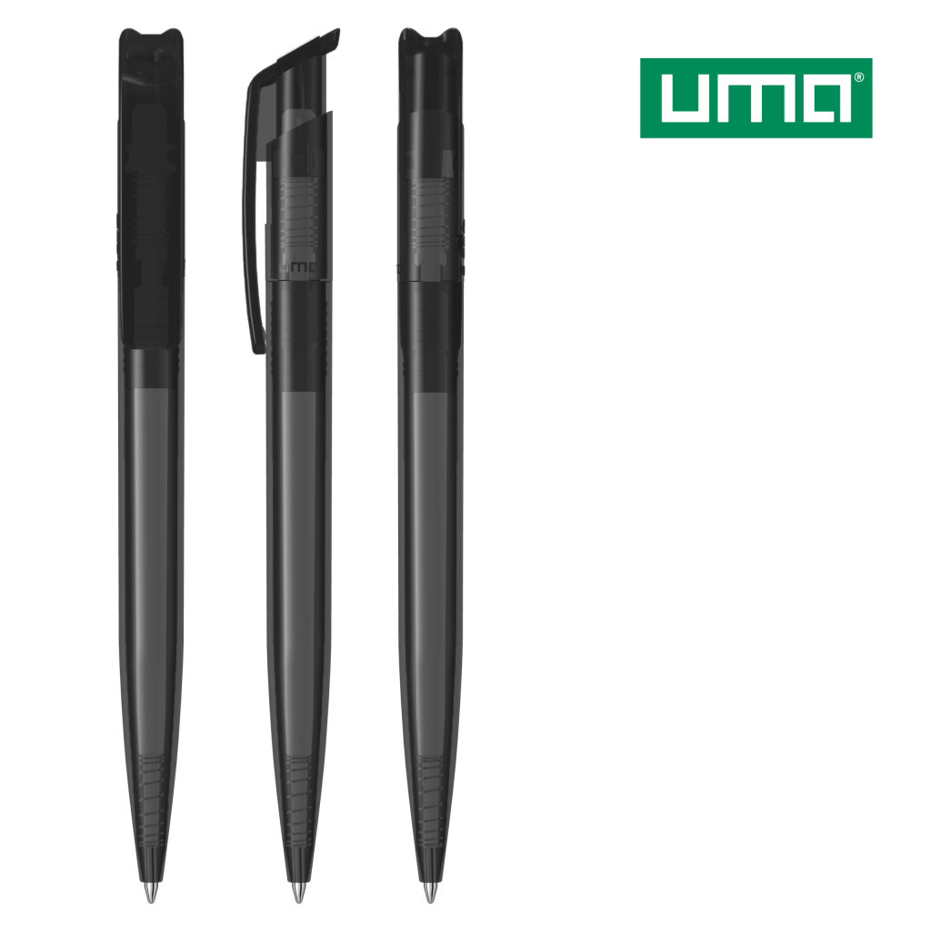 UMA RECYCLED PET PEN transparent Druckkugelschreiber – Anthrazit