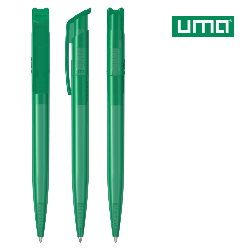 UMA RECYCLED PET PEN transparent Druckkugelschreiber – Petrol