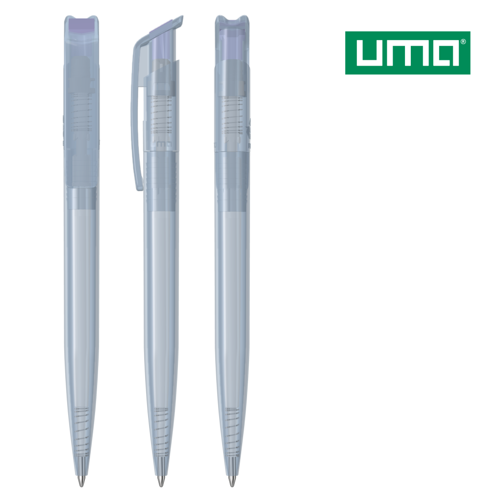 UMA RECYCLED PET PEN transparent SG Druckkugelschreiber – Hellviolett