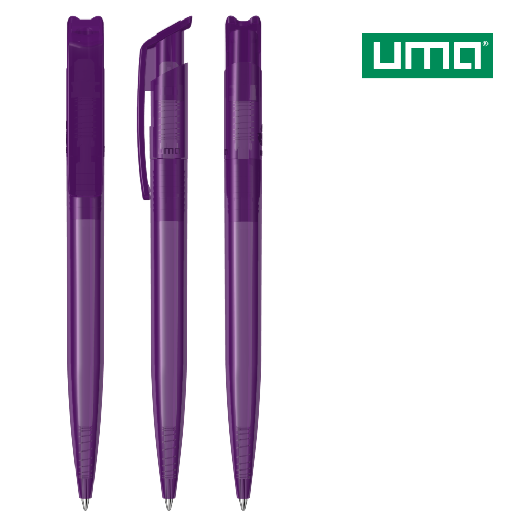 UMA RECYCLED PET PEN transparent Druckkugelschreiber – Violett