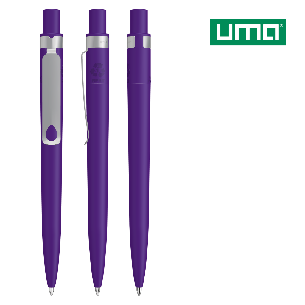 UMA RECYCLED PET PEN CORE F Druckkugelschreiber – Dunkelviolett