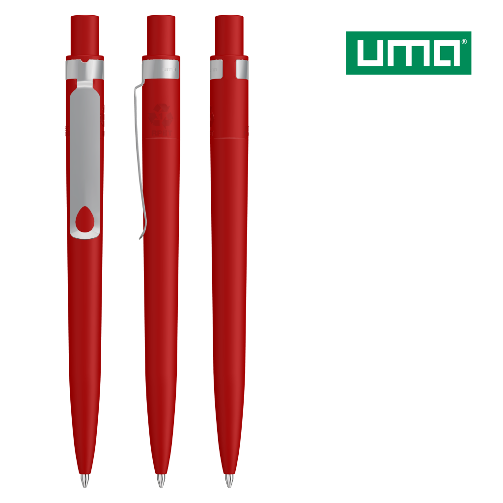 UMA RECYCLED PET PEN CORE F Druckkugelschreiber – Rot