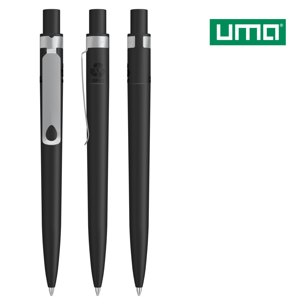 UMA RECYCLED PET PEN CORE F Druckkugelschreiber – Schwarz
