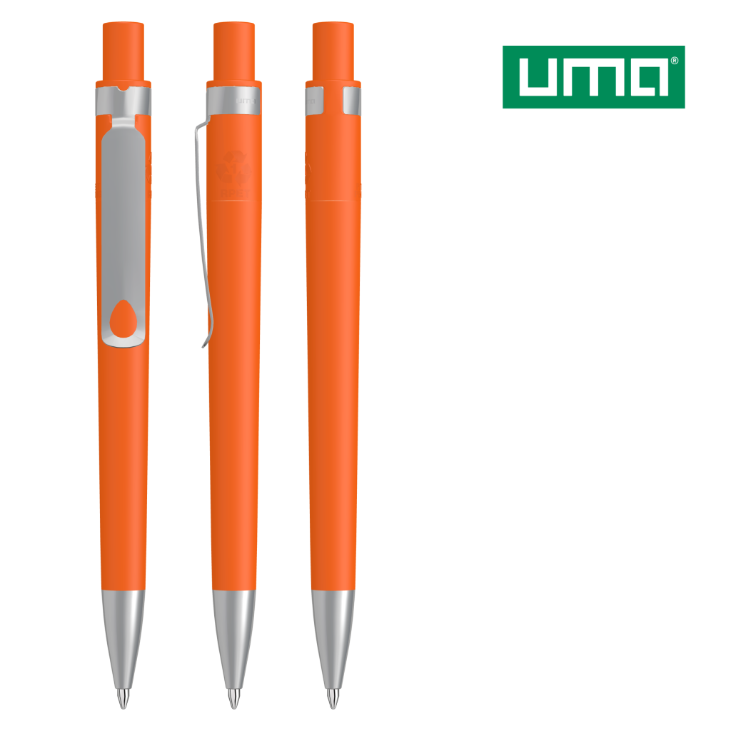 UMA RECYCLED PET PEN CORE F SI Druckkugelschreiber – Orange