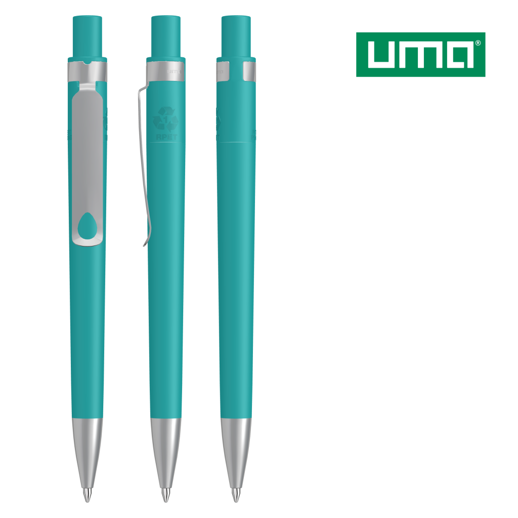 UMA RECYCLED PET PEN CORE F SI Druckkugelschreiber – Petrol