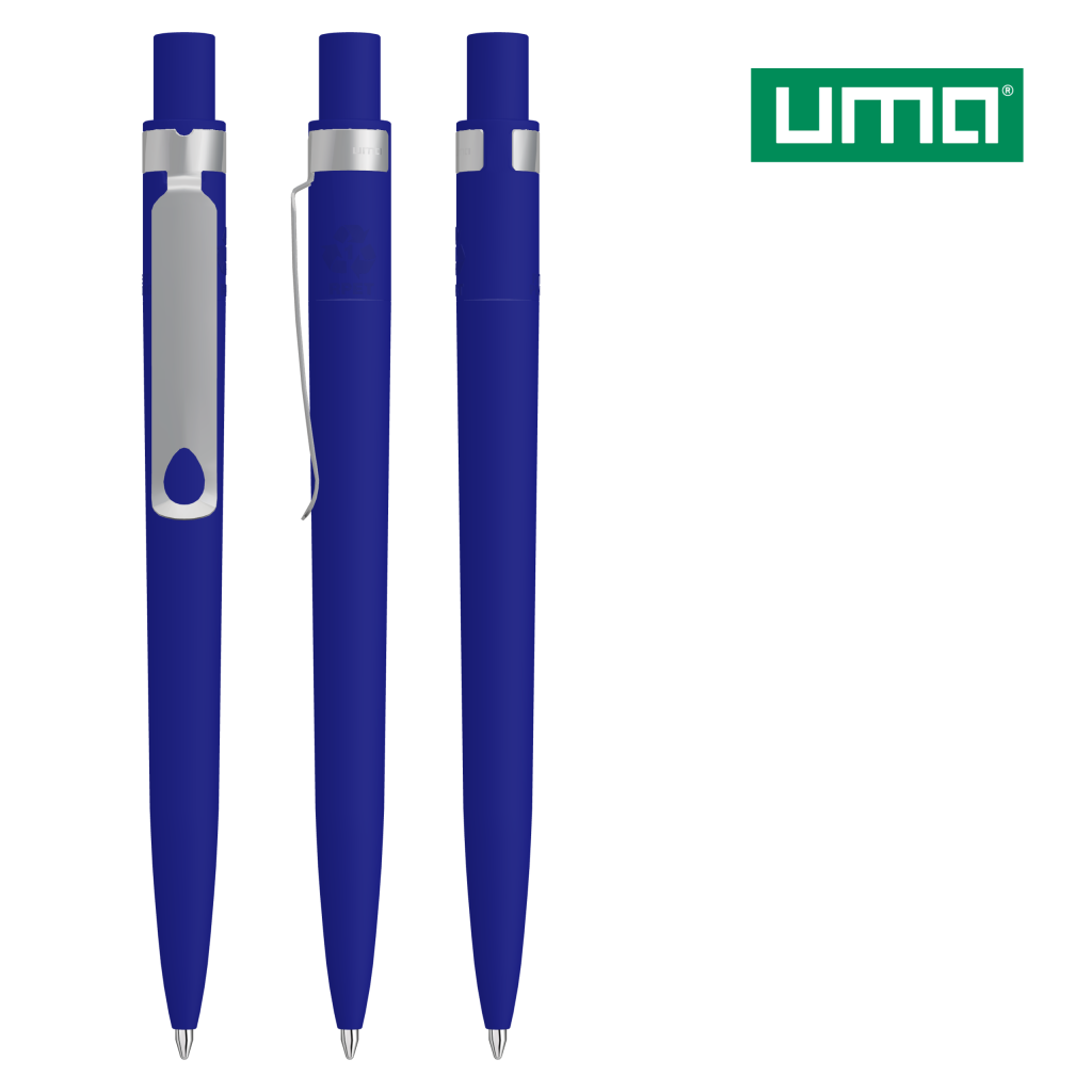 UMA RECYCLED PET PEN CORE GUM Druckkugelschreiber – Dunkelblau