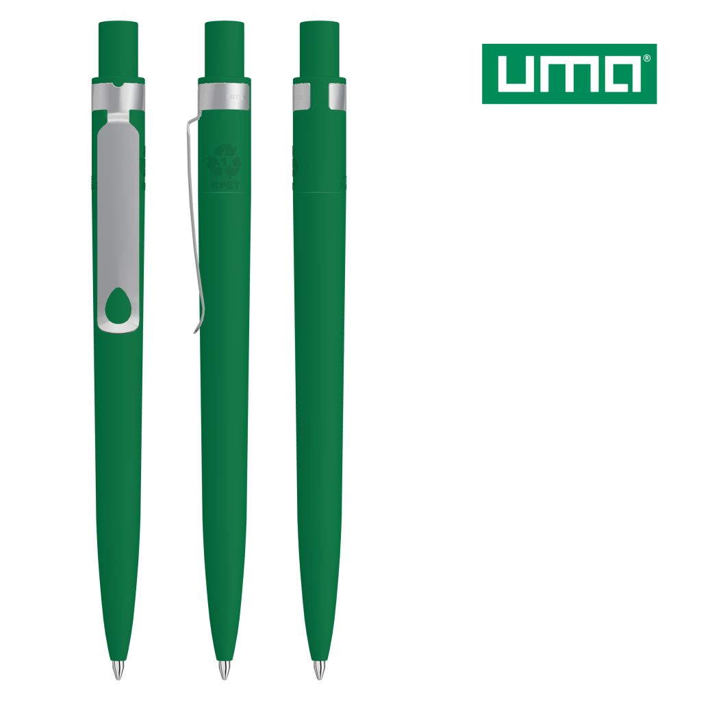 UMA RECYCLED PET PEN CORE GUM Druckkugelschreiber – Dunkelgrün