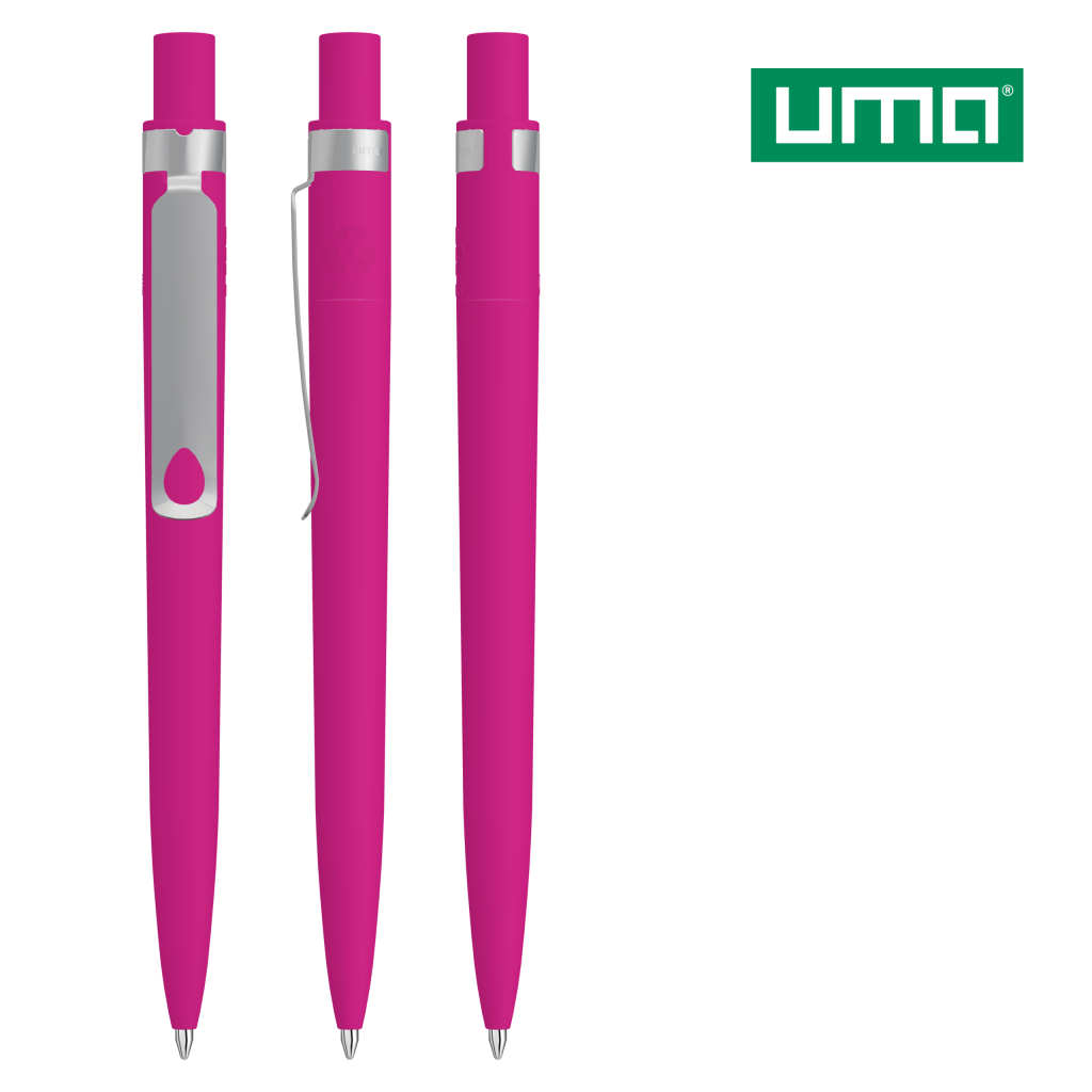 UMA RECYCLED PET PEN CORE GUM Druckkugelschreiber – Magenta