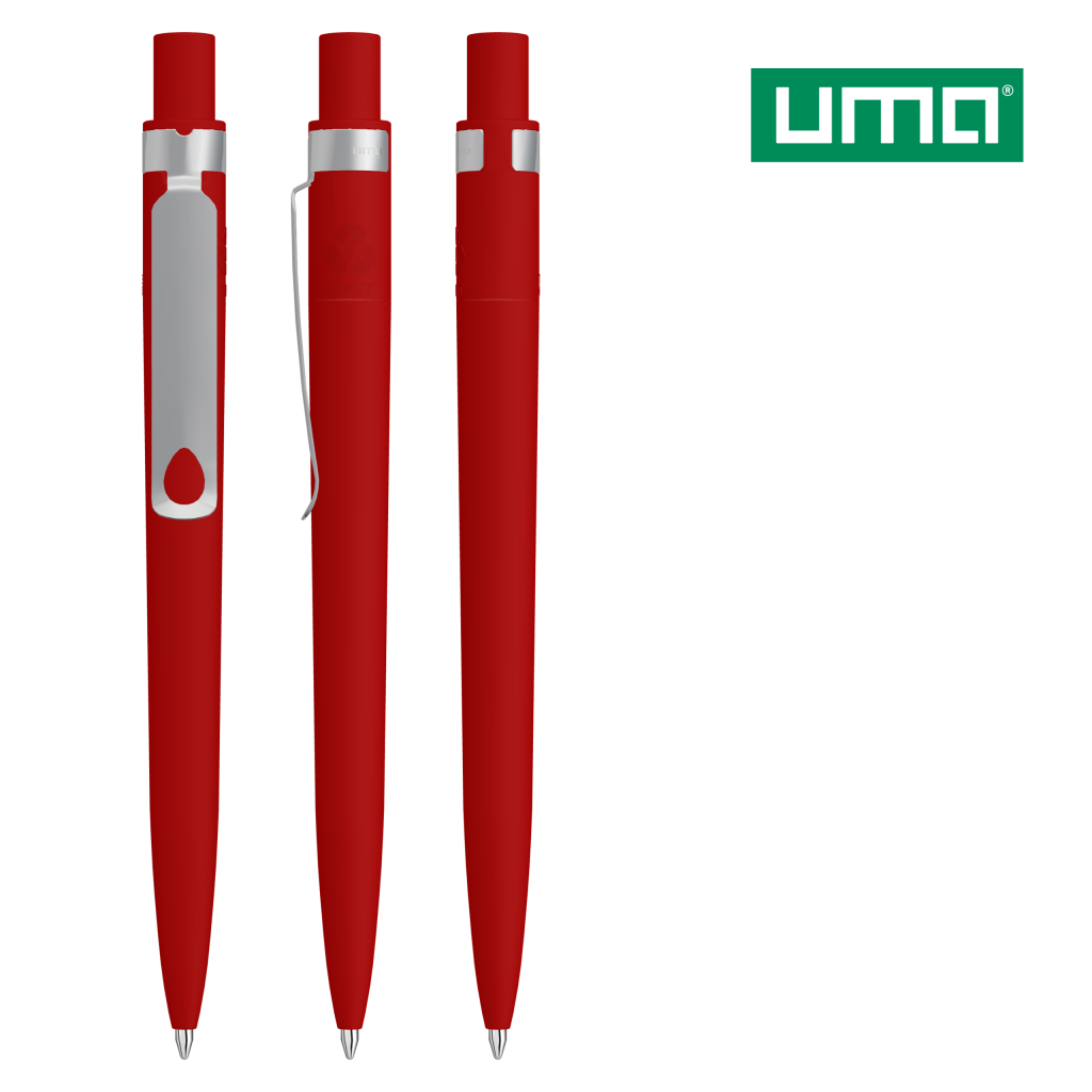 UMA RECYCLED PET PEN CORE GUM Druckkugelschreiber – Rot