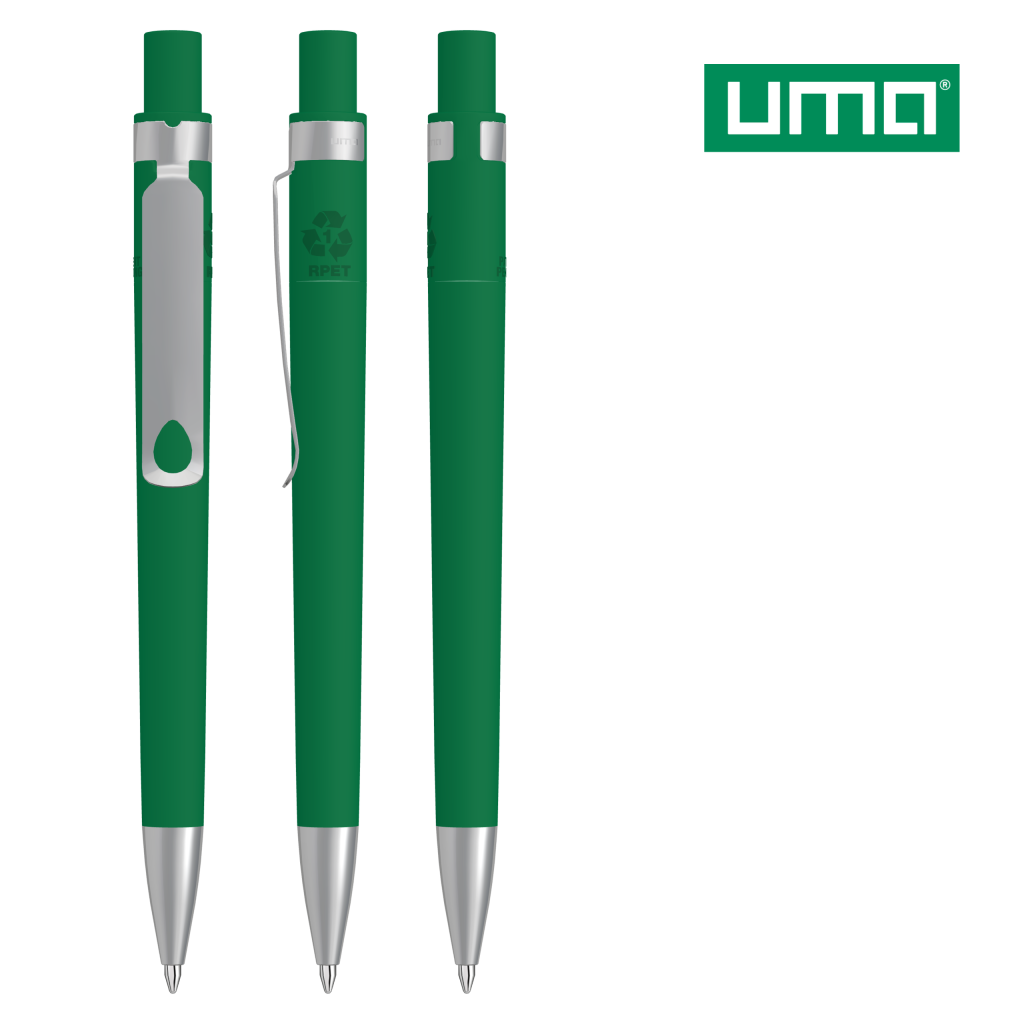 UMA RECYCLED PET PEN CORE SI GUM Druckkugelschreiber – Dunkelgrün