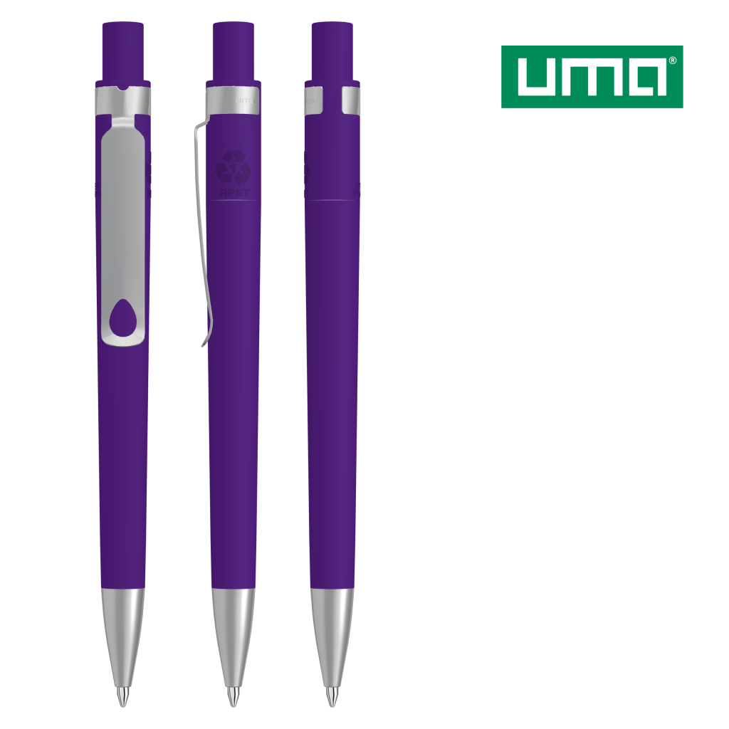 UMA RECYCLED PET PEN CORE SI GUM Druckkugelschreiber – Dunkelviolett