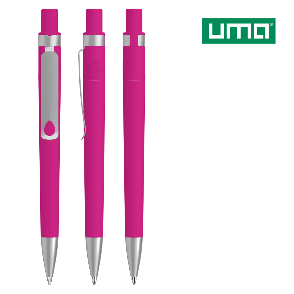 UMA RECYCLED PET PEN CORE SI GUM Druckkugelschreiber – Magenta