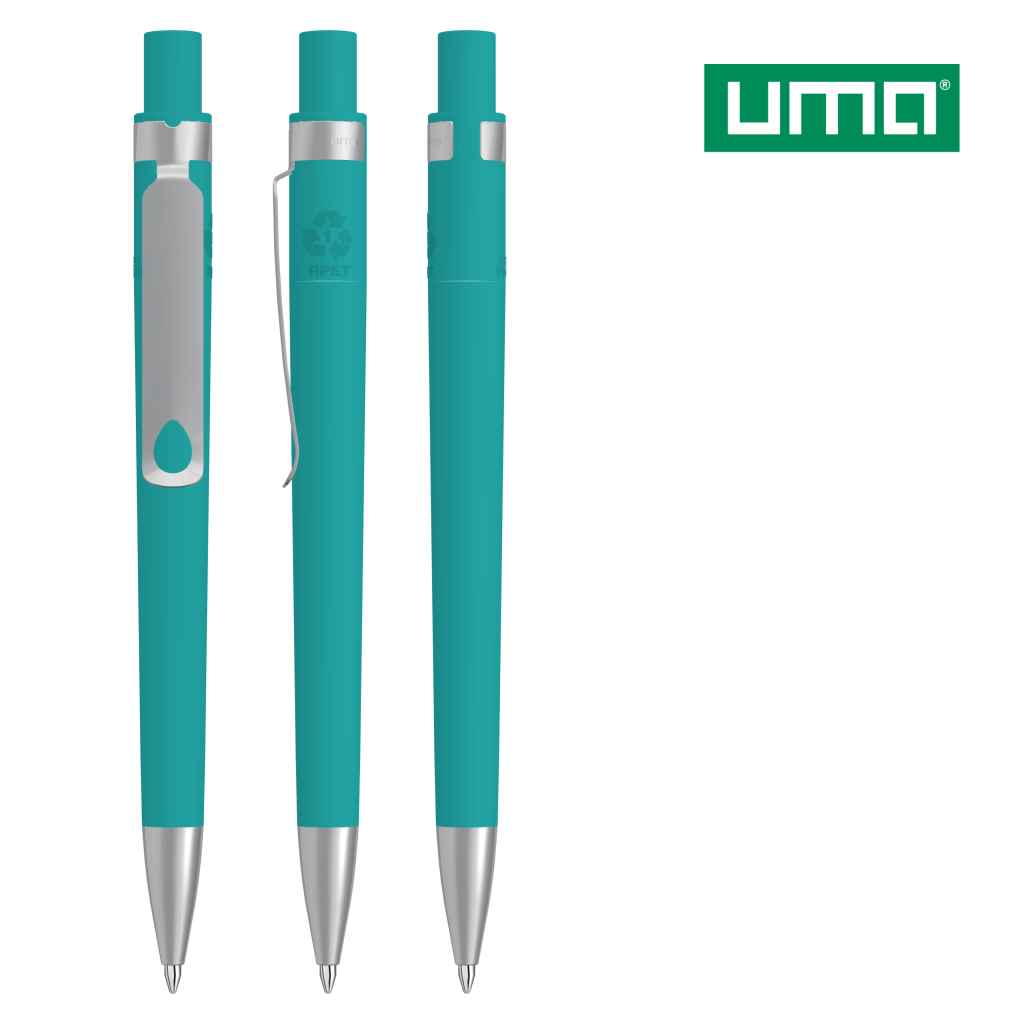 UMA RECYCLED PET PEN CORE SI GUM Druckkugelschreiber – Petrol