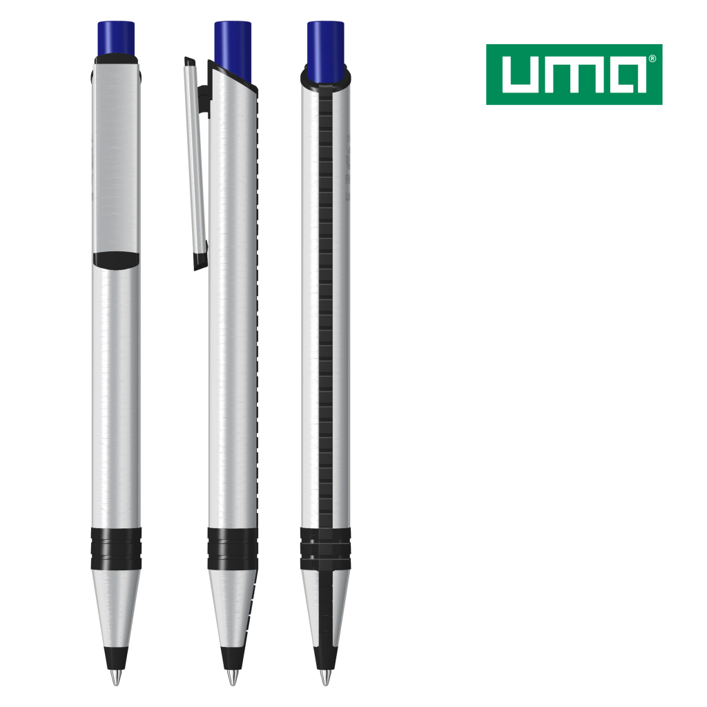 UMA RECYCLED PET PEN ALUMA Druckkugelschreiber – Dunkelblau