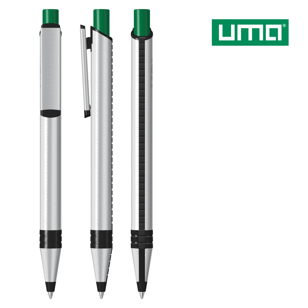 UMA RECYCLED PET PEN ALUMA Druckkugelschreiber – Dunkelgrün