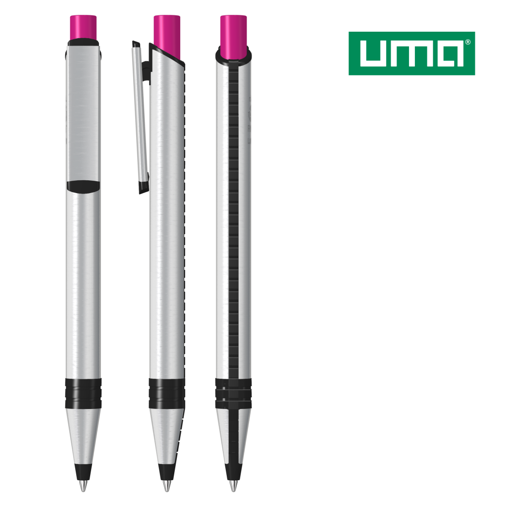 UMA RECYCLED PET PEN ALUMA Druckkugelschreiber – Magenta