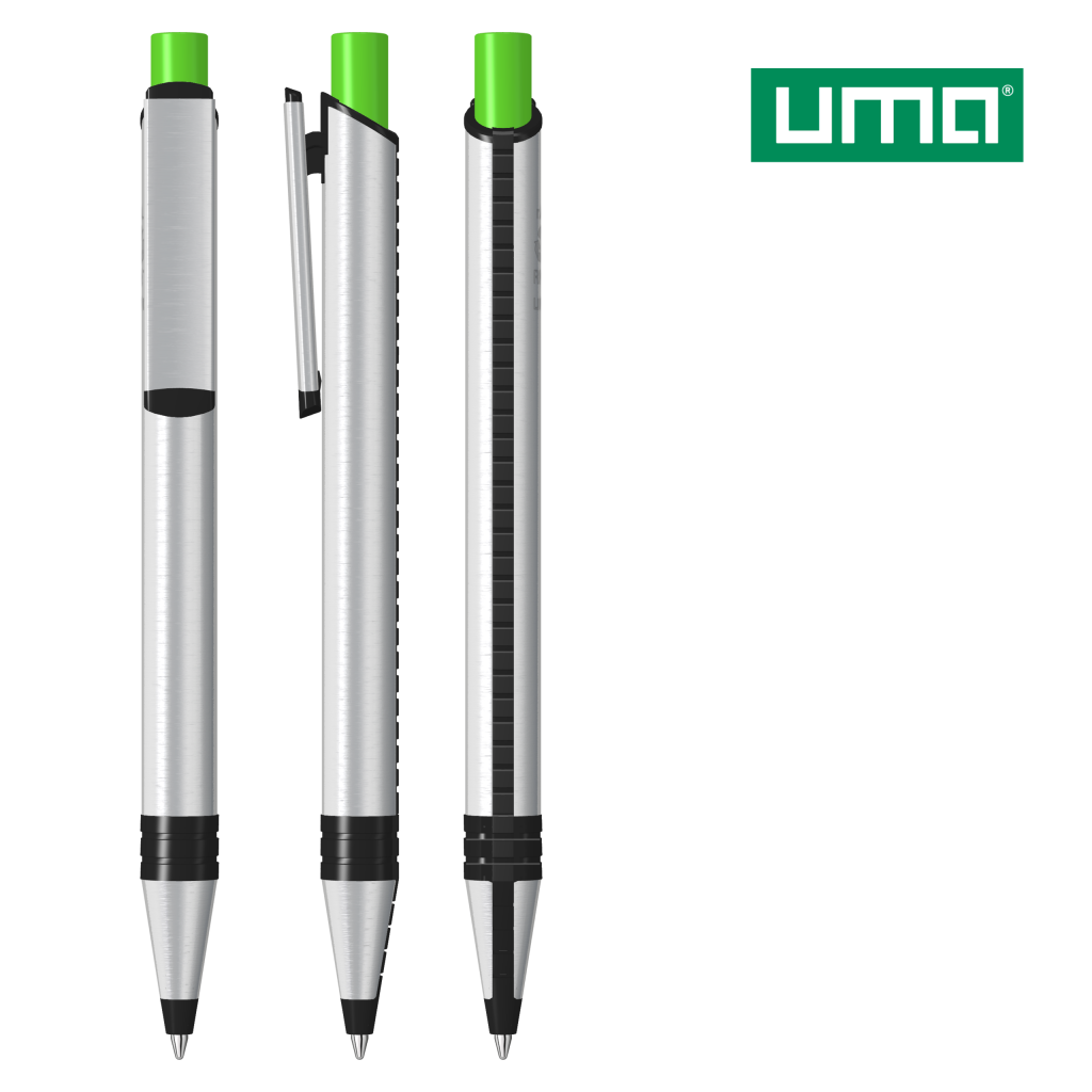 UMA RECYCLED PET PEN ALUMA Druckkugelschreiber – Mittelgrün