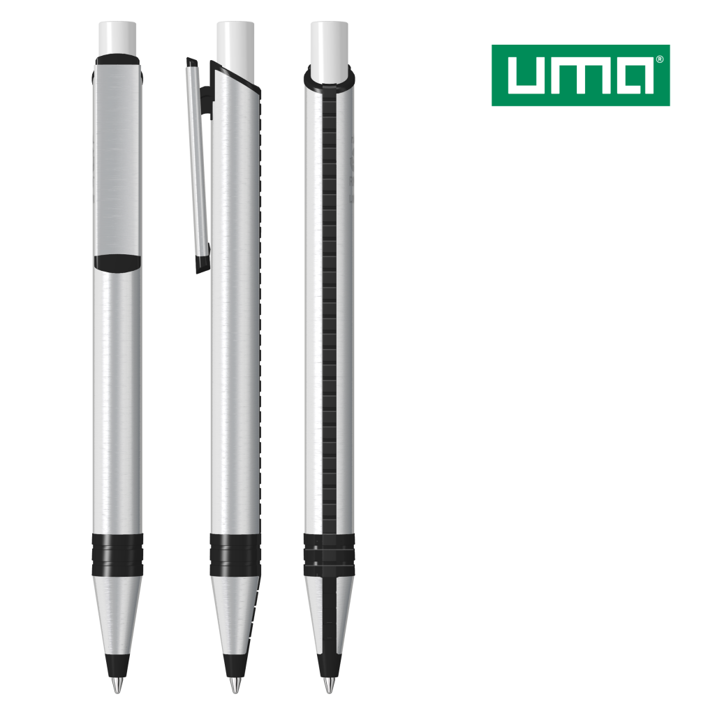 UMA RECYCLED PET PEN ALUMA Druckkugelschreiber – Weiß