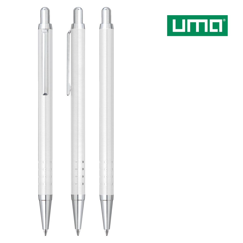 UMA SLIMLINE Druckkugelschreiber – Weiß